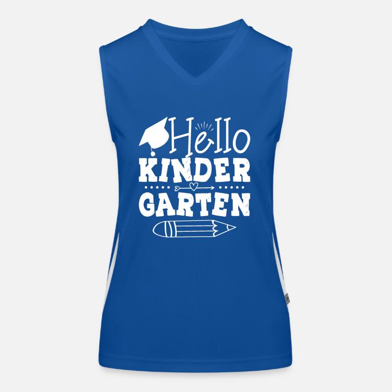 Hello Kindergarten Women's Functional Contrast Tank Top