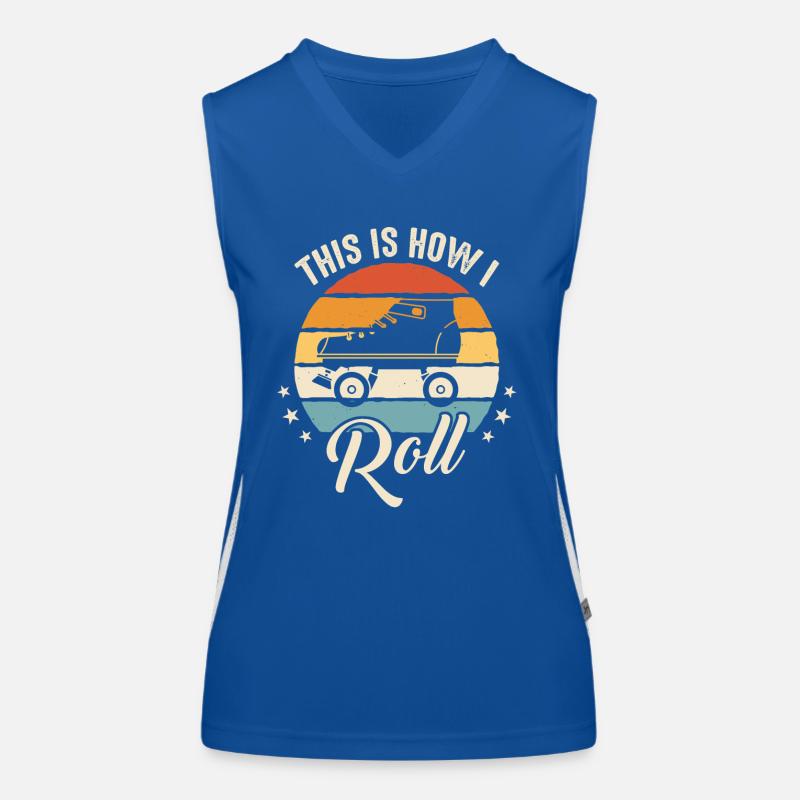 Roller Skate Roller Patin à roues alignées Débardeur respirant contrasté Femme