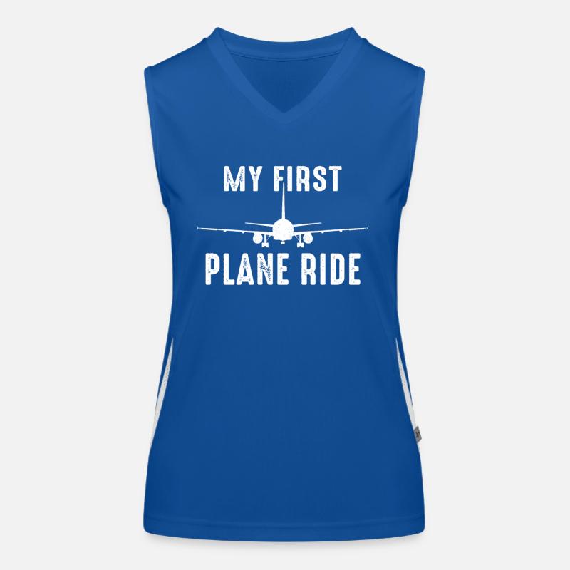Airplane First Flight Flying Women's Functional Contrast Tank Top