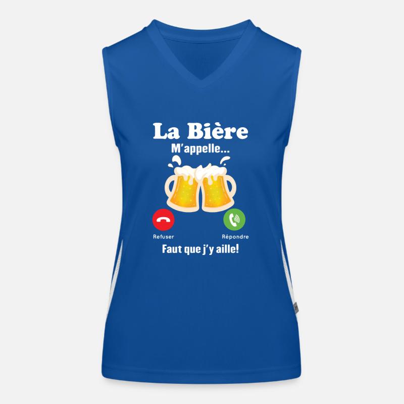 La Bière m'appelle Débardeur respirant contrasté Femme