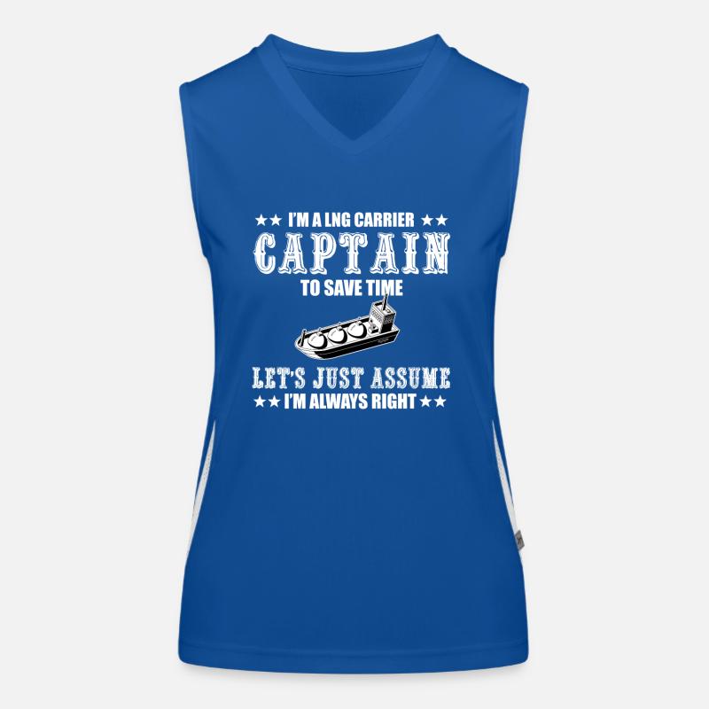 Capitaine de méthanier Débardeur respirant contrasté Femme