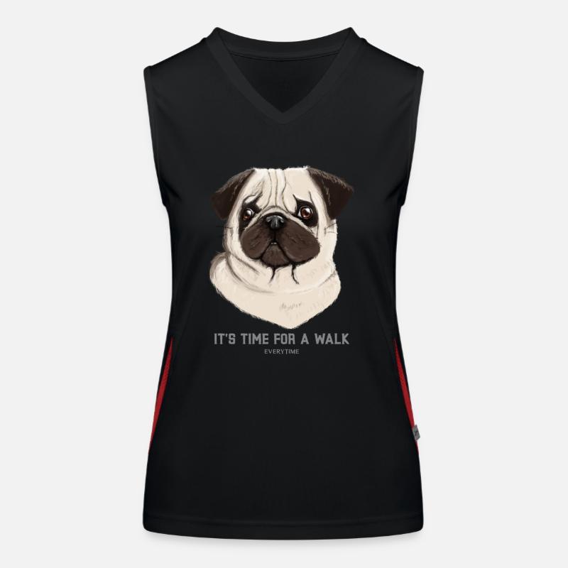 Dog Time for Walk Funktionelles Kontrast-Tank Top für Frauen