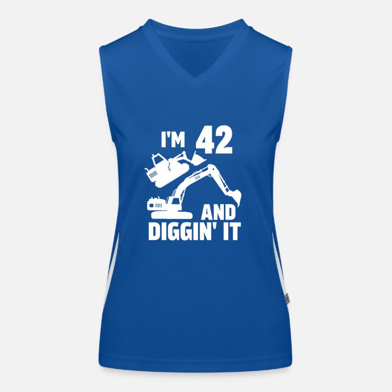 Ich bin 42 und Diggin' It Funktionelles Kontrast-Tank Top für Frauen