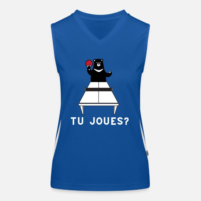 OURS TENNIS DE TABLE : TU JOUES ? Débardeur respirant contrasté Femme