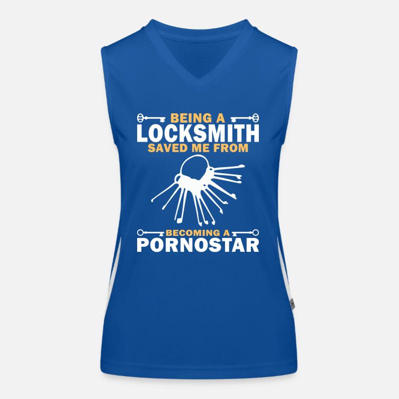 Locksmith security technology Women's Functional Contrast Tank Top