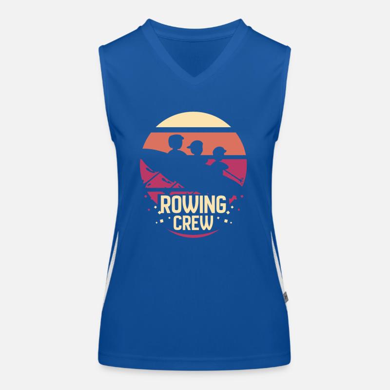 Rudermannschaft Ruderer Ruderboot Ruder Rudern Funktionelles Kontrast-Tank Top für Frauen