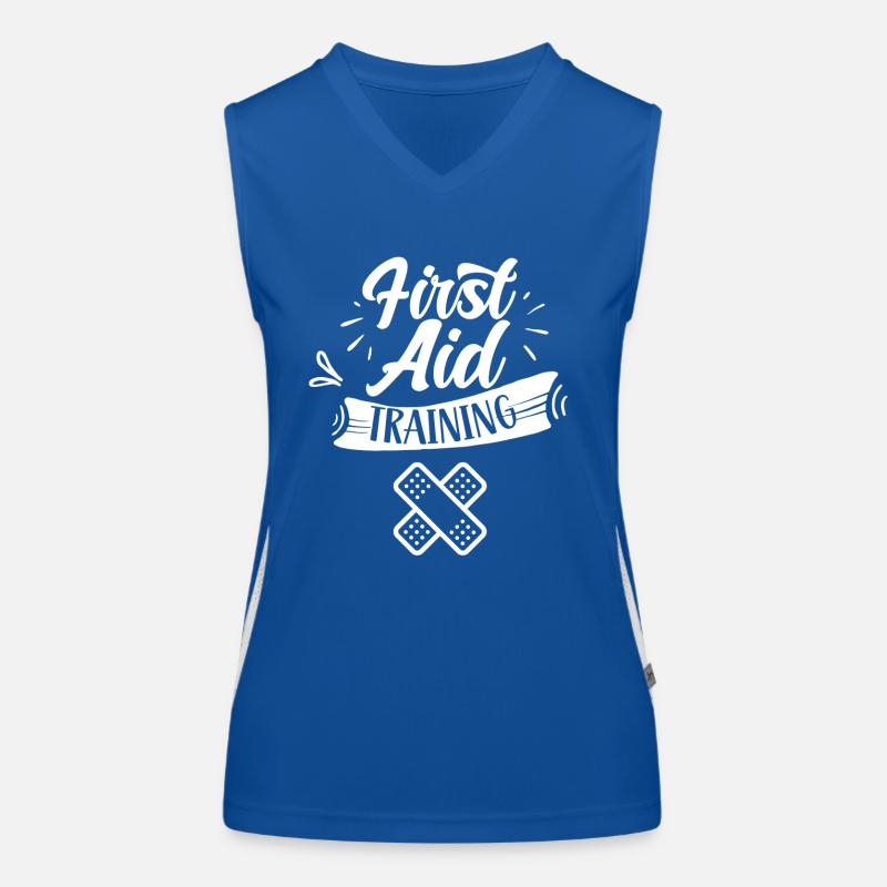 First Aid Training Trainer Course Teacher Women's Functional Contrast Tank Top