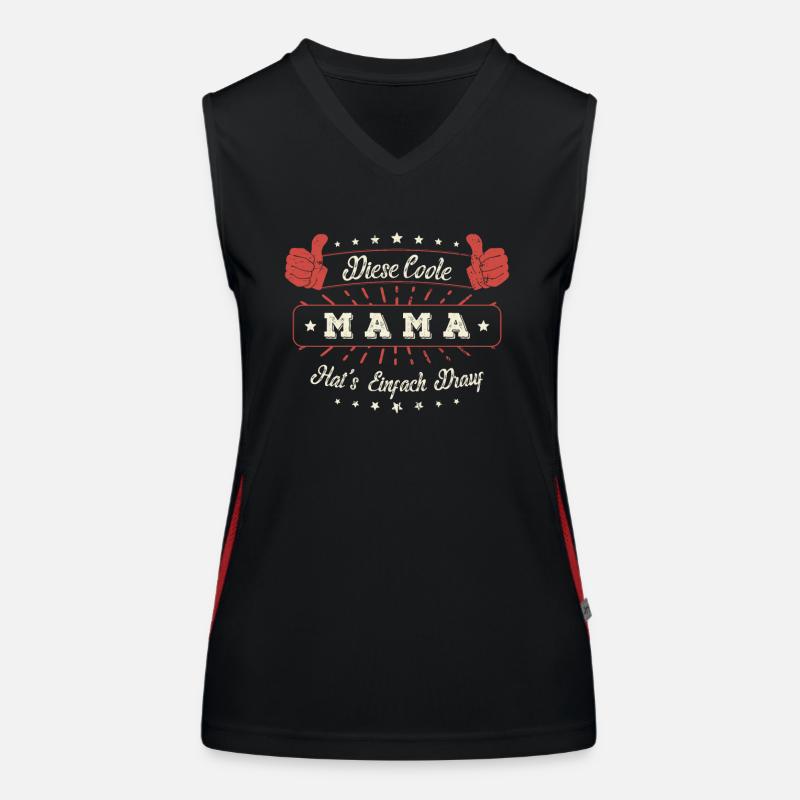 Diese Coole Mama Geschenk Muttertag Geburtstag Funktionelles Kontrast-Tank Top für Frauen