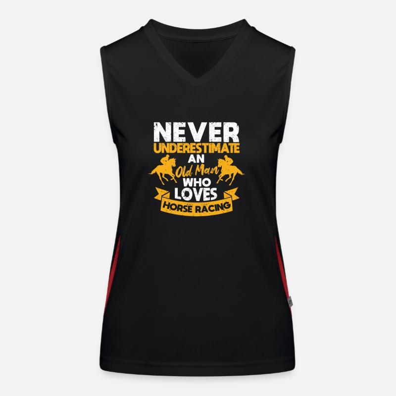 Unterschätze niemals einen alten Mann, der das Funktionelles Kontrast-Tank Top für Frauen