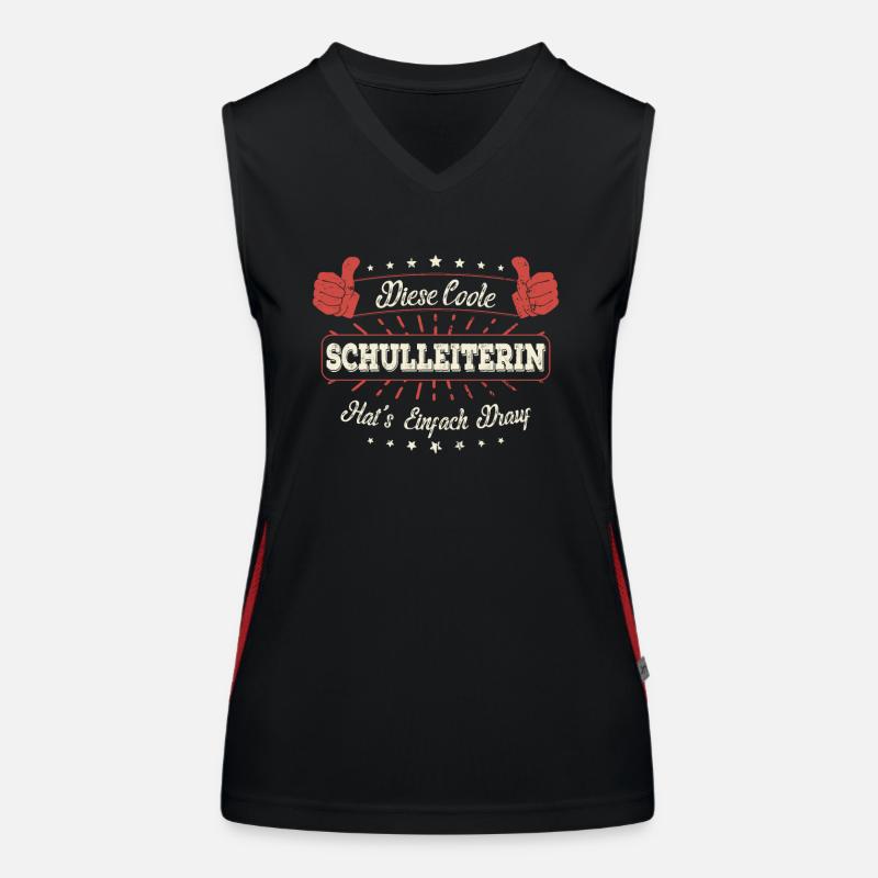 Diese Coole Schulleiterin Geschenk Kollegen Spruch Funktionelles Kontrast-Tank Top für Frauen