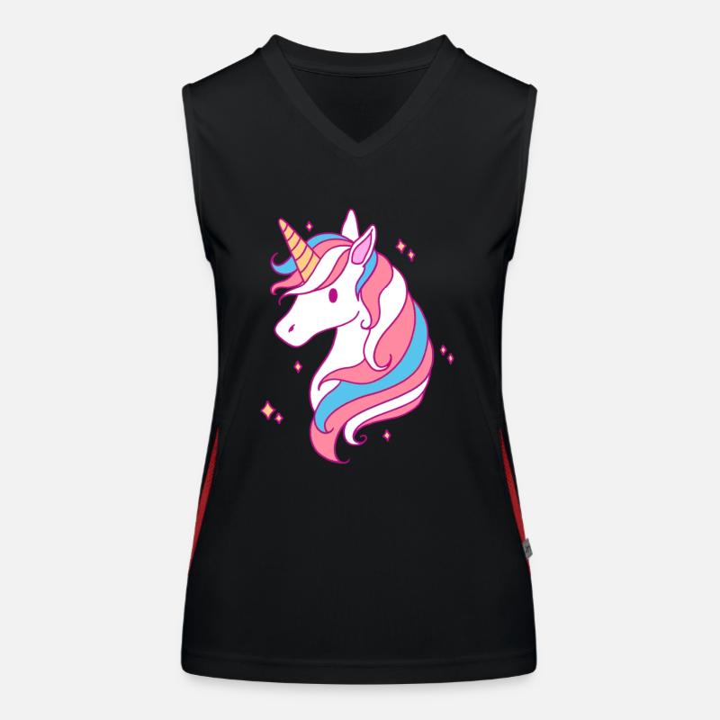 Trans Pride Unicorn LGBT Trans Ally Women's Functional Contrast Tank Top