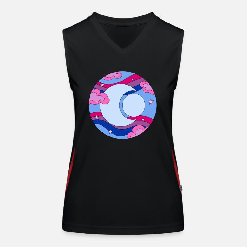 Fierté bisexuelle De la Lune de l’espace bisexuelle Débardeur respirant contrasté Femme
