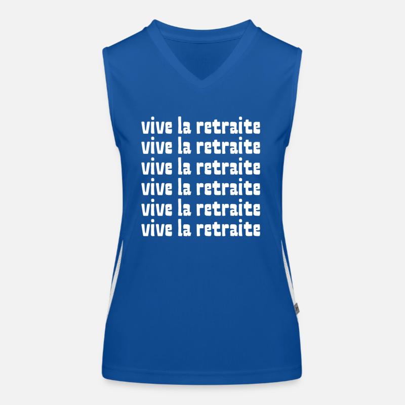 vive la retraite (6 lignes) Débardeur respirant contrasté Femme