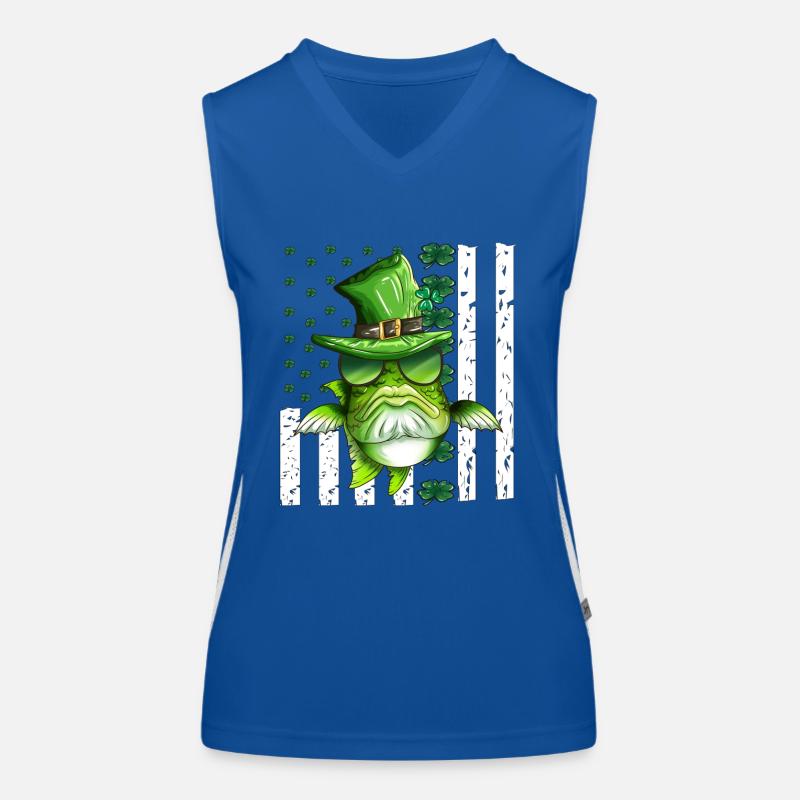 Feiertag St Patrick's Kostüm Verkleidung Angler Funktionelles Kontrast-Tank Top für Frauen