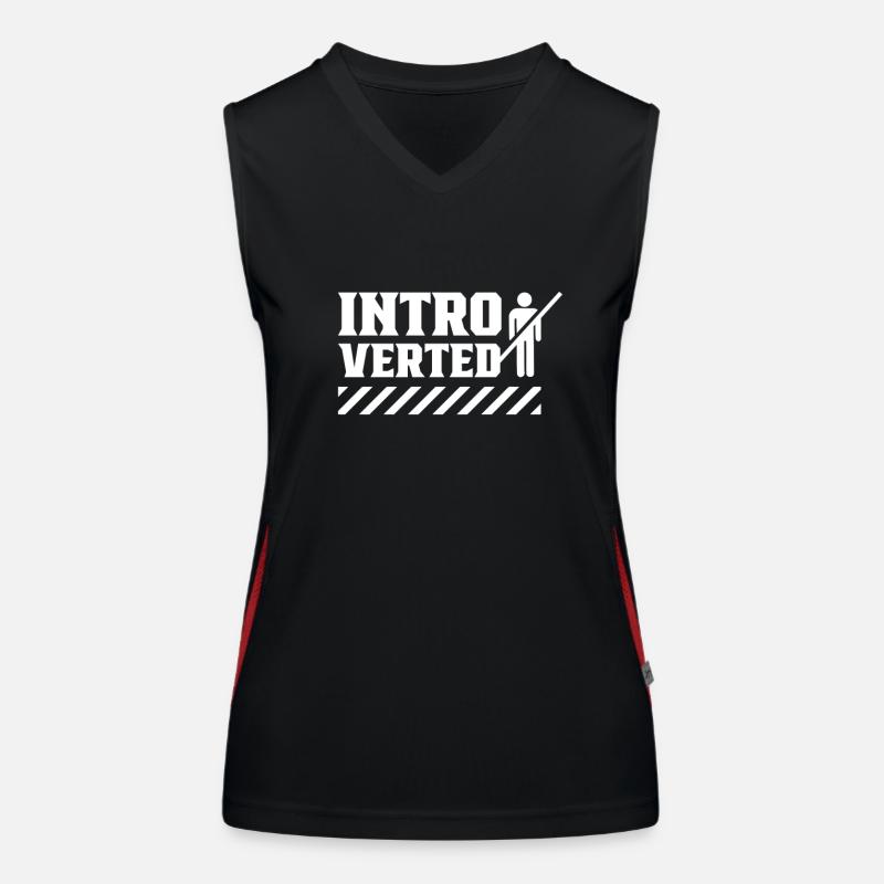 Introverted Sarcasm Introverted Shy Women's Functional Contrast Tank Top