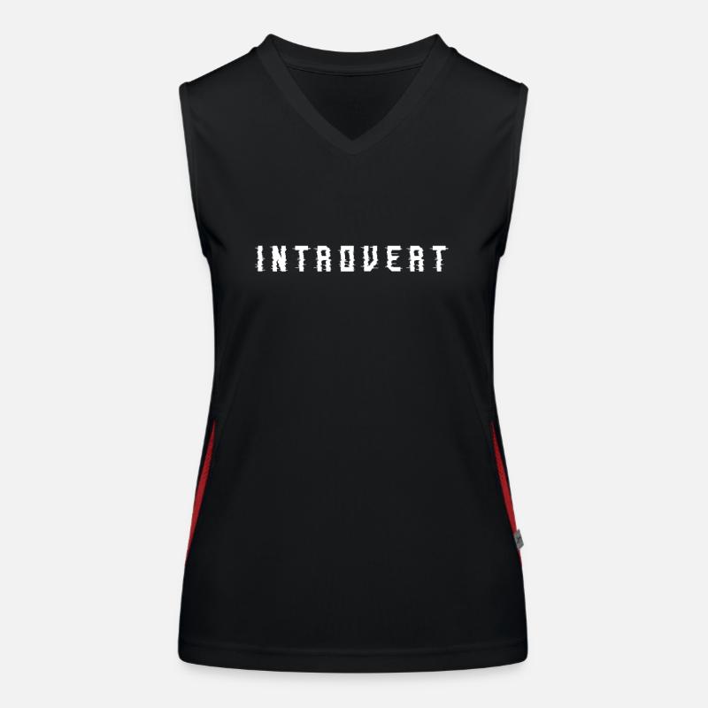 Introverted Shy Introverted Sarcasm Women's Functional Contrast Tank Top