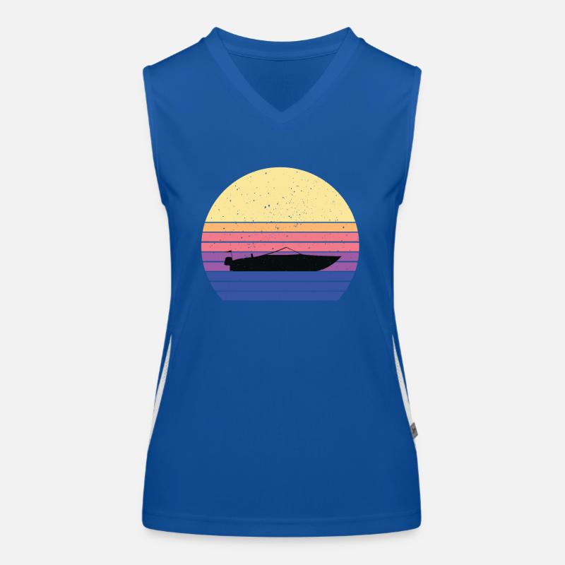 Motorboot Retro Speedboot Funktionelles Kontrast-Tank Top für Frauen