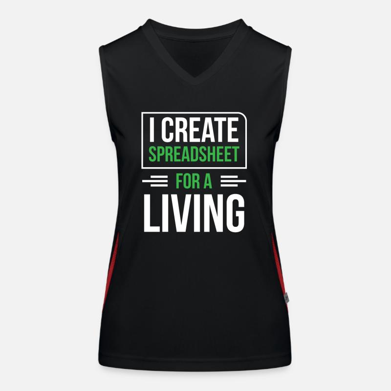 Ich Erstelle Beruflich Spreadsheets Spreadsheet Funktionelles Kontrast-Tank Top für Frauen