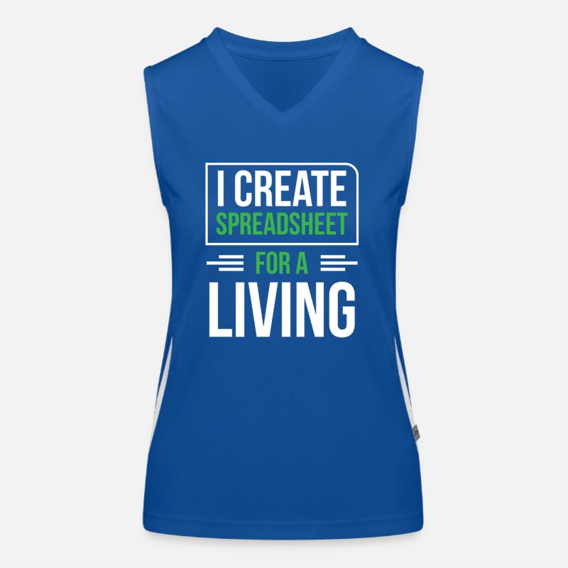 Ich Erstelle Beruflich Spreadsheets Spreadsheet Funktionelles Kontrast-Tank Top für Frauen