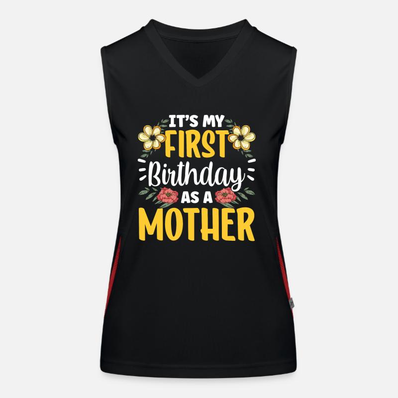 Es Ist Mein Erster Geburtstag Als Mutter Mami Mama Funktionelles Kontrast-Tank Top für Frauen