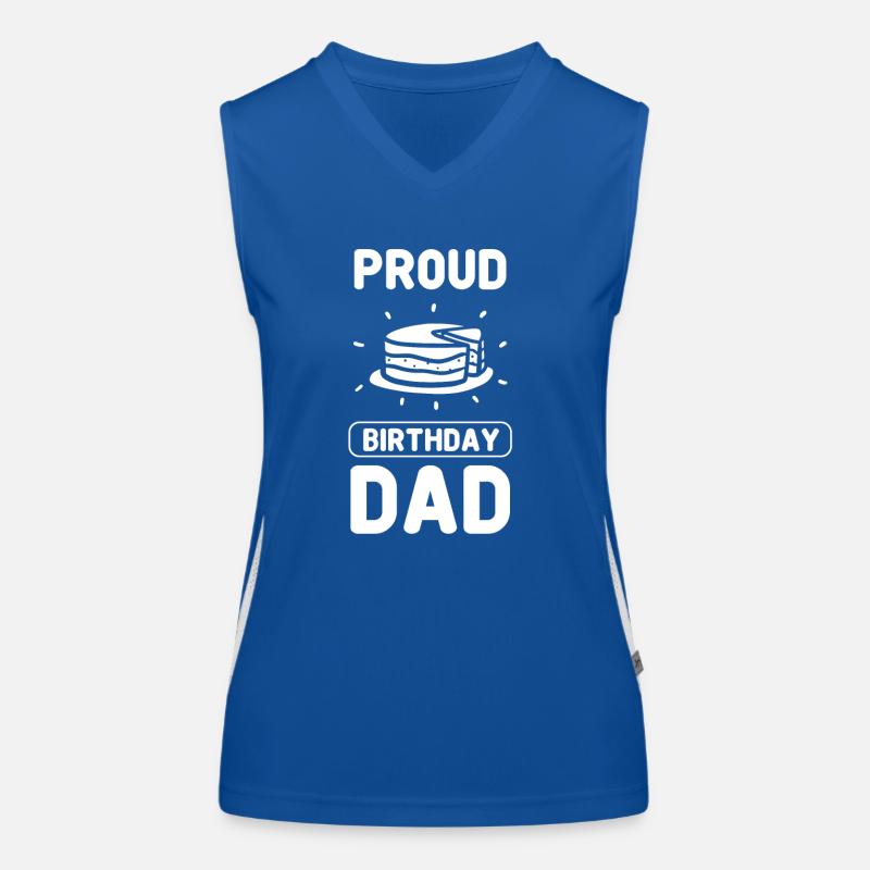 Stolzer Geburtstagspapa Geburtstag Papi Vater Funktionelles Kontrast-Tank Top für Frauen