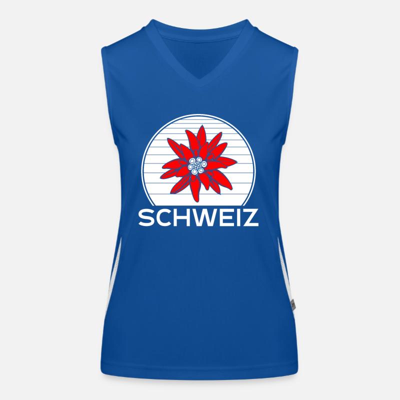 Schweizer Enzian Funktionelles Kontrast-Tank Top für Frauen