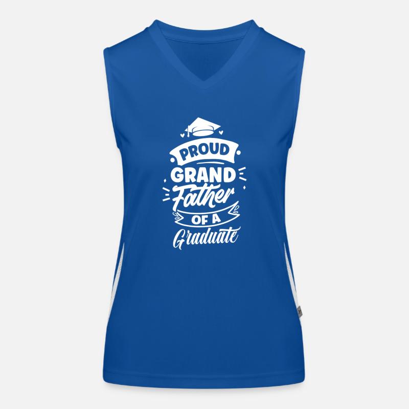 Stolzer Großvater Eines Absolventen Absolvent Funktionelles Kontrast-Tank Top für Frauen