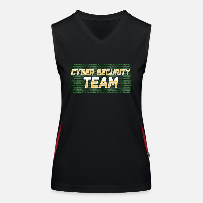 Cyber Sicherheit Team Hacker Hack Cybersecurity Funktionelles Kontrast-Tank Top für Frauen