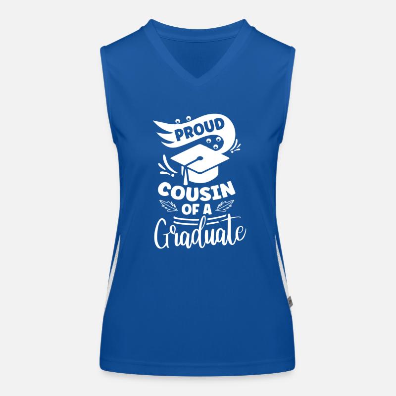 Stolzer Cousin Eines Absolventen Absolvent Funktionelles Kontrast-Tank Top für Frauen