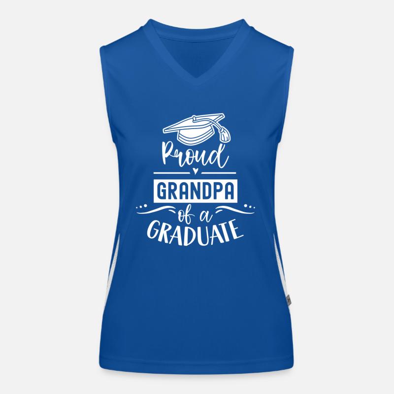 Stolzer Großvater Eines Absolventen Absolvent Funktionelles Kontrast-Tank Top für Frauen