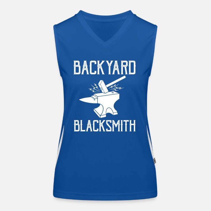 Backyard Blacksmith Ironsmith Funktionelles Kontrast-Tank Top für Frauen