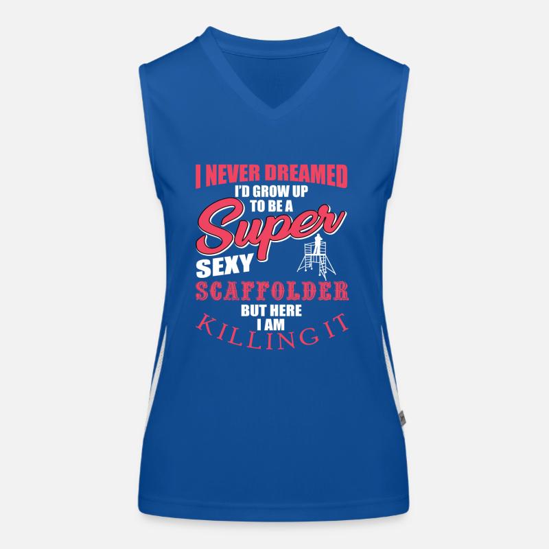 Constructeurs d’échafaudages Débardeur respirant contrasté Femme