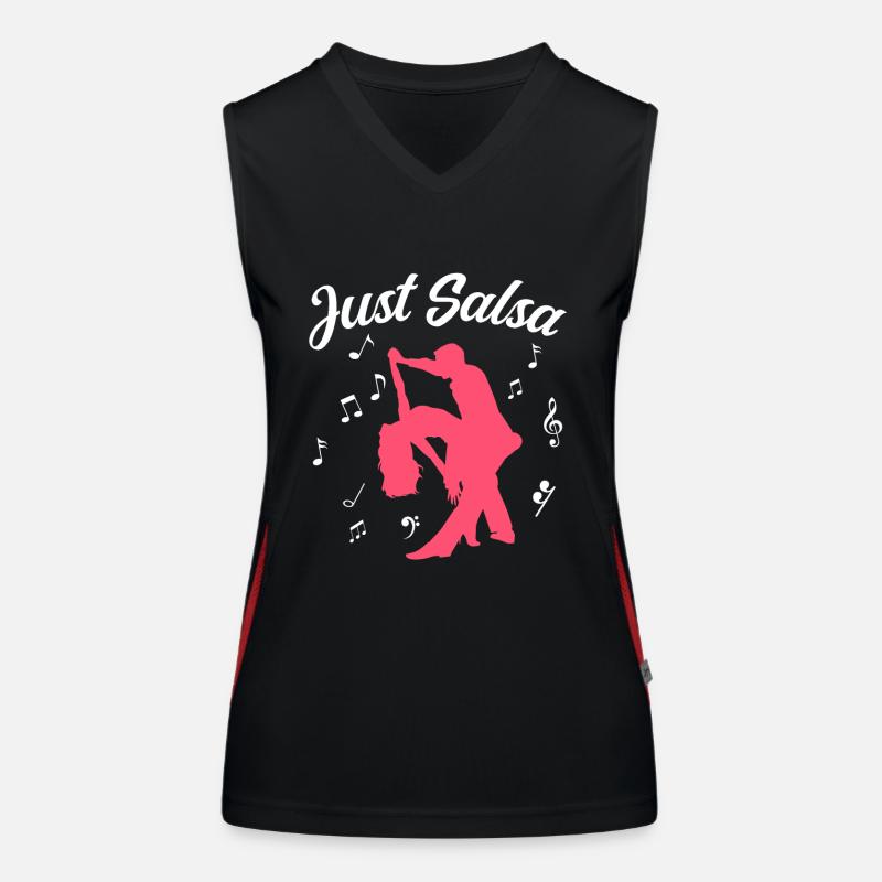 Salsa Dancer Latin Dancing Just Salsa Women's Functional Contrast Tank Top