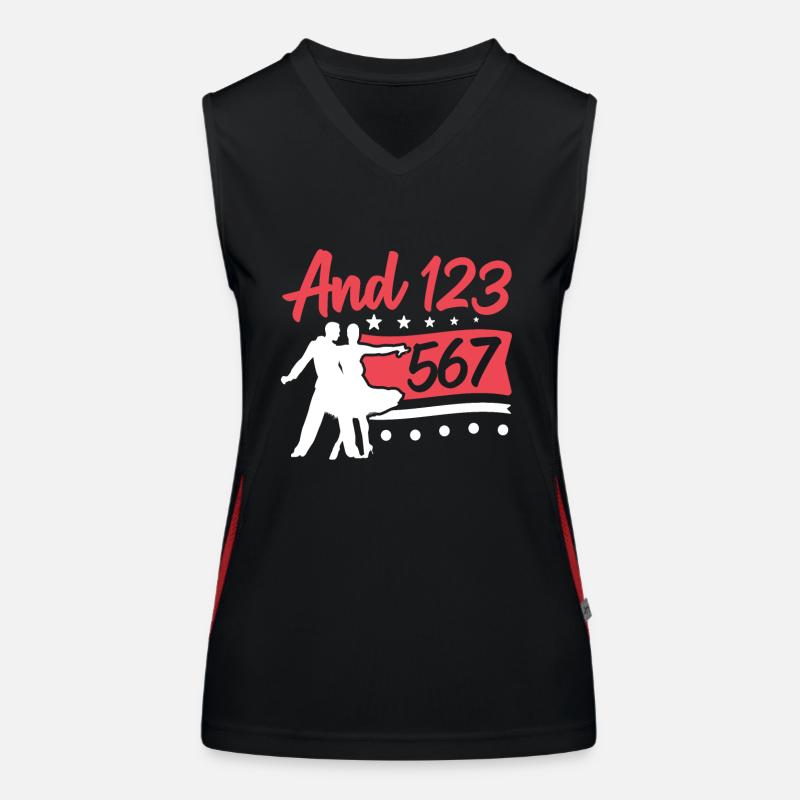 Salsa Dancer Latin Dancing And 123 567 Salsa Women's Functional Contrast Tank Top