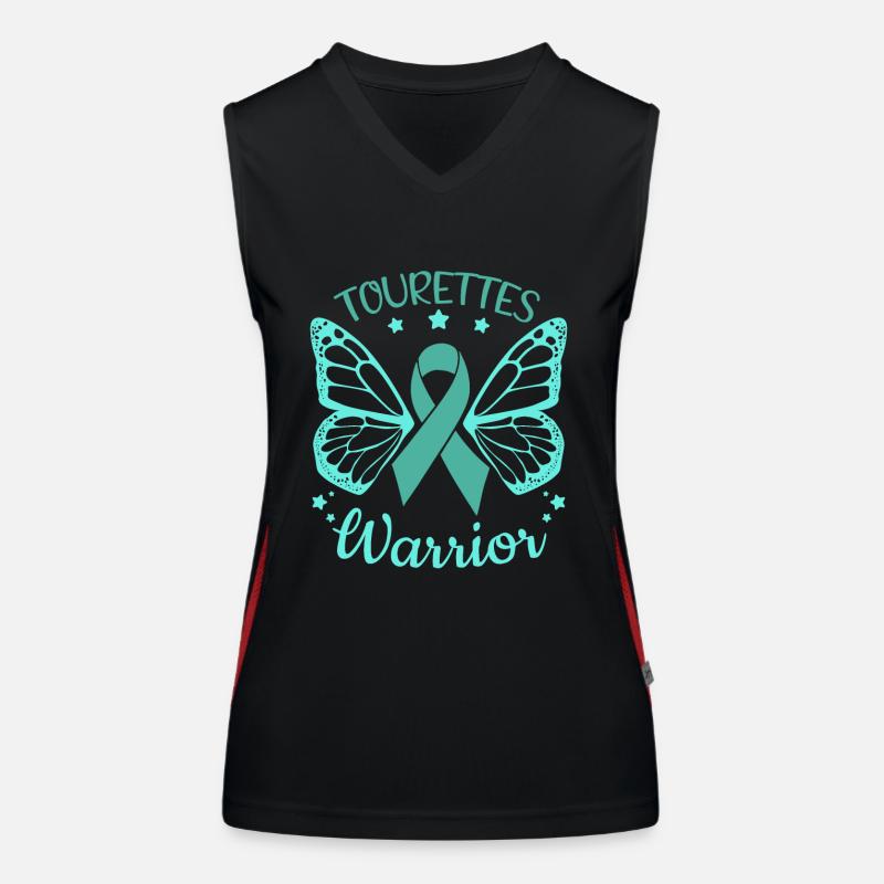 Tourettes Warrior Tourette Syndrom Funktionelles Kontrast-Tank Top für Frauen