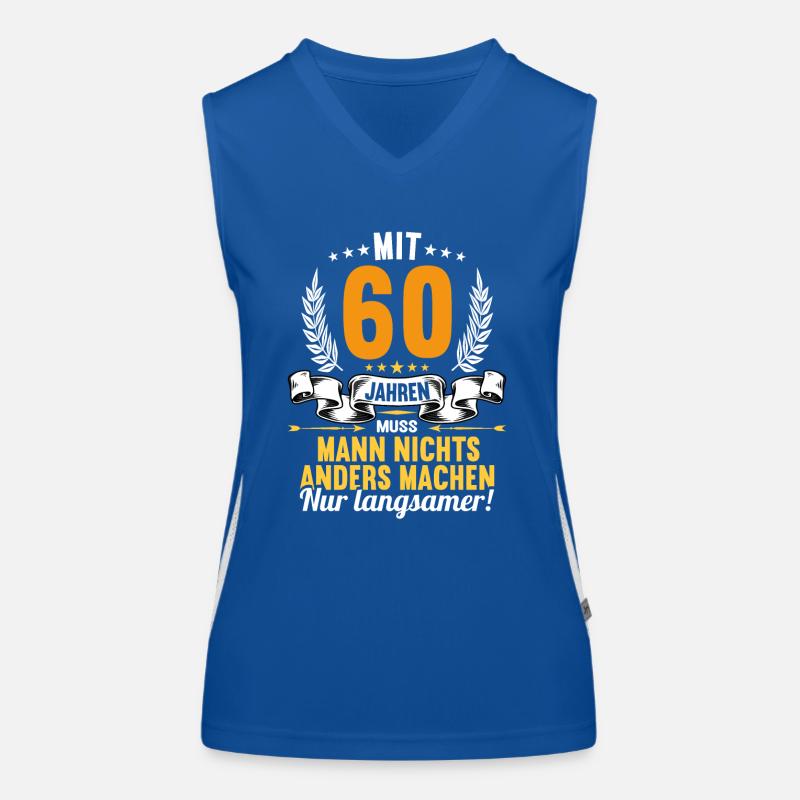 Mit 60 nichts anders nur langsamer 60 Geburtstag Funktionelles Kontrast-Tank Top für Frauen