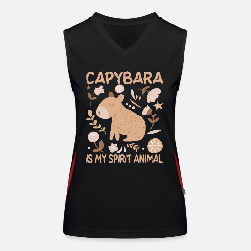 Capybara Rongeur Capybara Capybara Débardeur respirant contrasté Femme