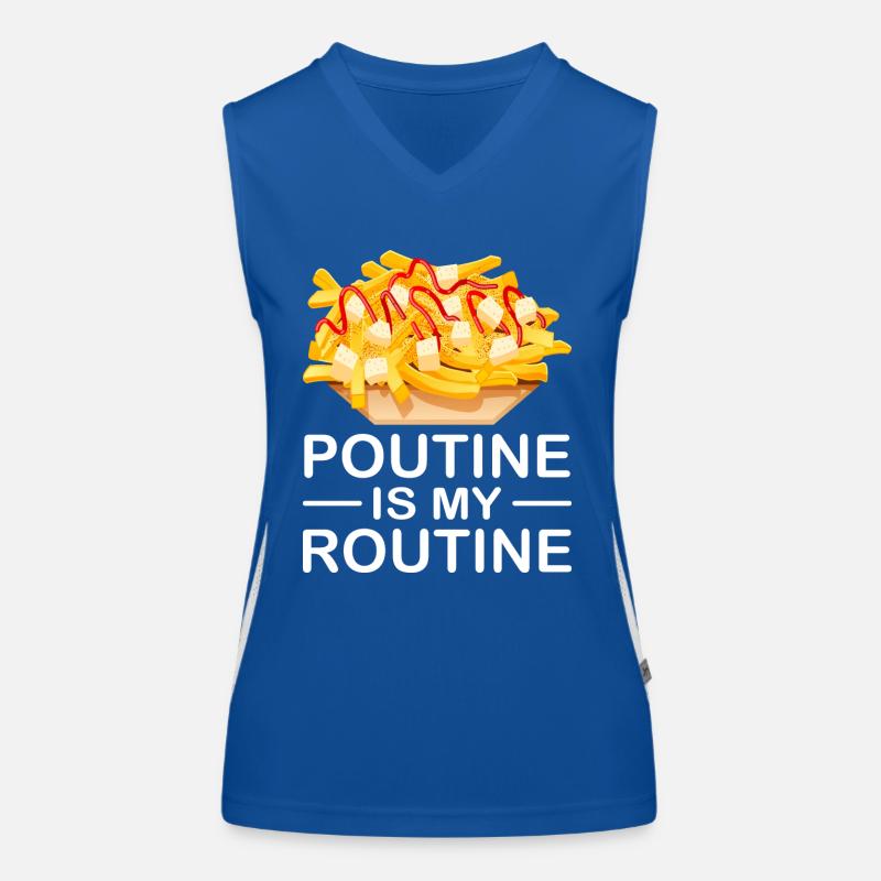 Poutine Canada Fast Food Specialty Women's Functional Contrast Tank Top
