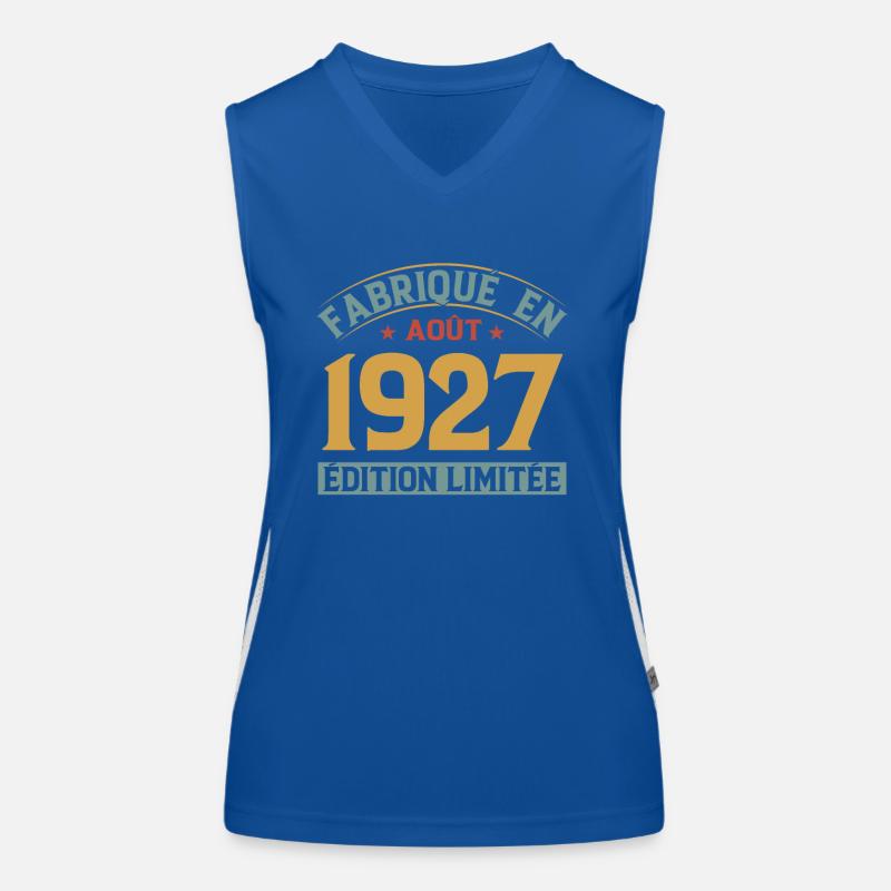 Fabriqué En Août 1927 Édition Limitée Débardeur respirant contrasté Femme