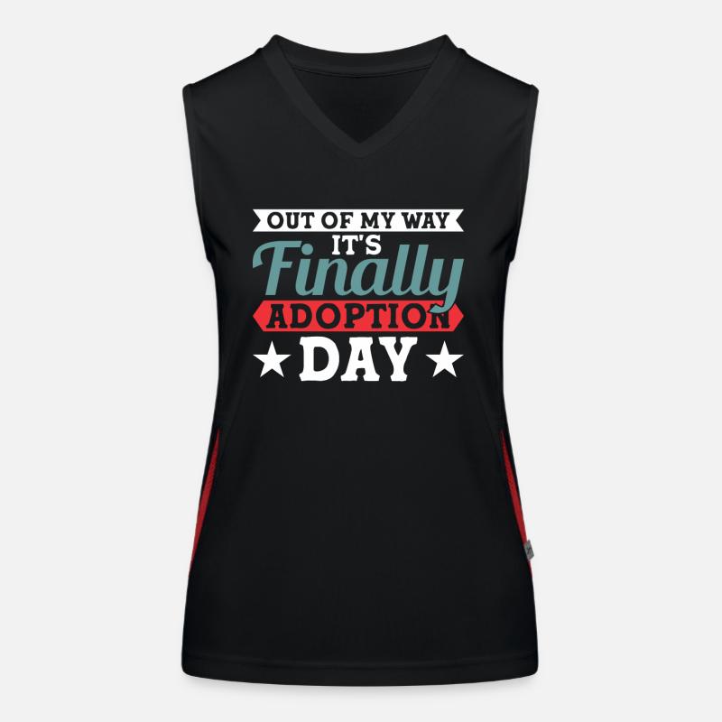 Adoptiert Adoptien Pflegevater Pflegemutter Funktionelles Kontrast-Tank Top für Frauen