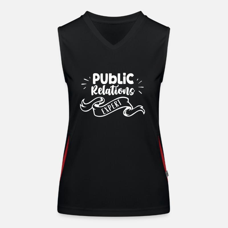 Public Relations Experte Beruf PR Job Funktionelles Kontrast-Tank Top für Frauen
