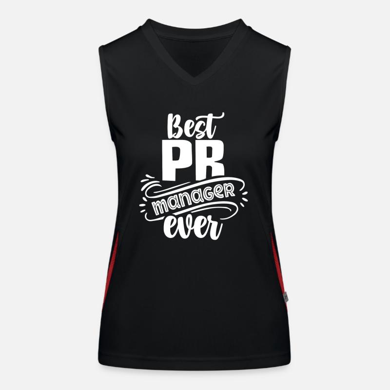 Bester Pr Manager Überhaupt Beruf Public Relations Funktionelles Kontrast-Tank Top für Frauen