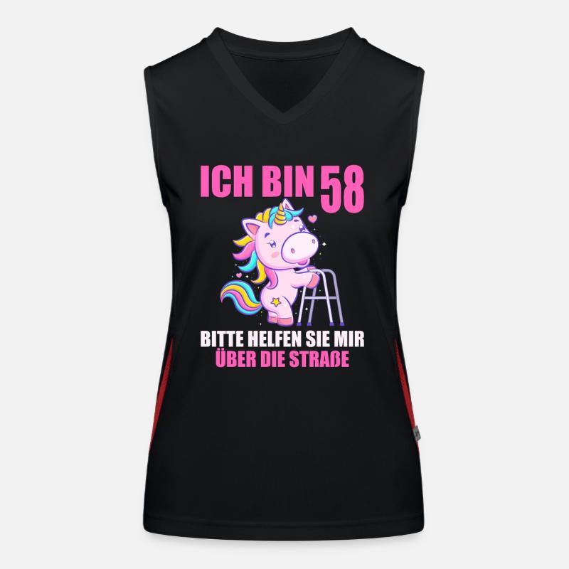Ich bin 58 Bitte helfen Sie mir über Straße Funktionelles Kontrast-Tank Top für Frauen