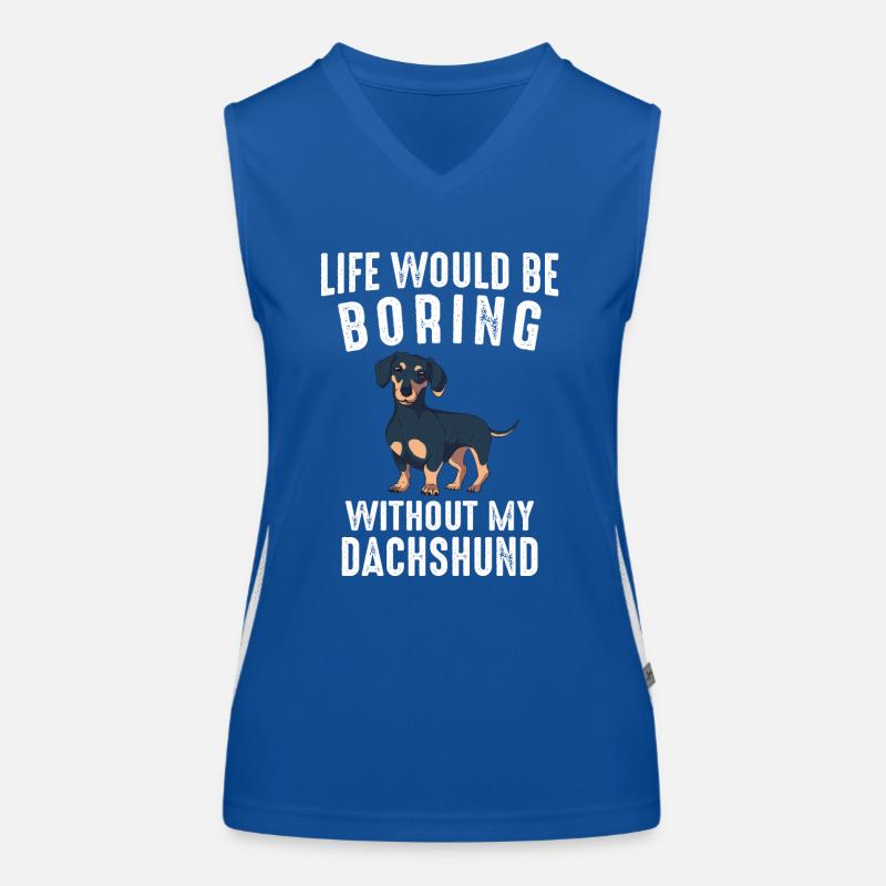 Dachshund Dog Women's Functional Contrast Tank Top