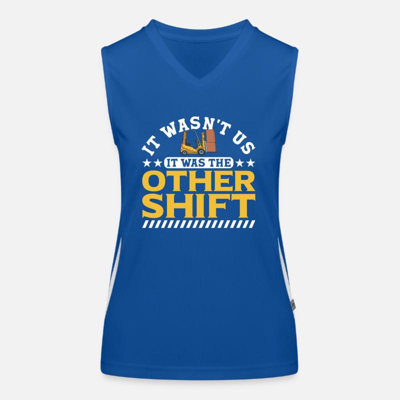 Gabelstaplerfahrer Gabelstapler Staplerfahrer Funktionelles Kontrast-Tank Top für Frauen