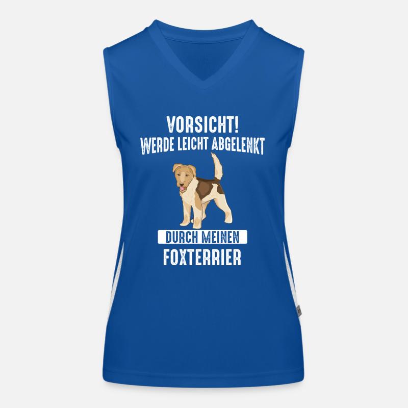 Foxterrier Drahthaar Hund Funktionelles Kontrast-Tank Top für Frauen