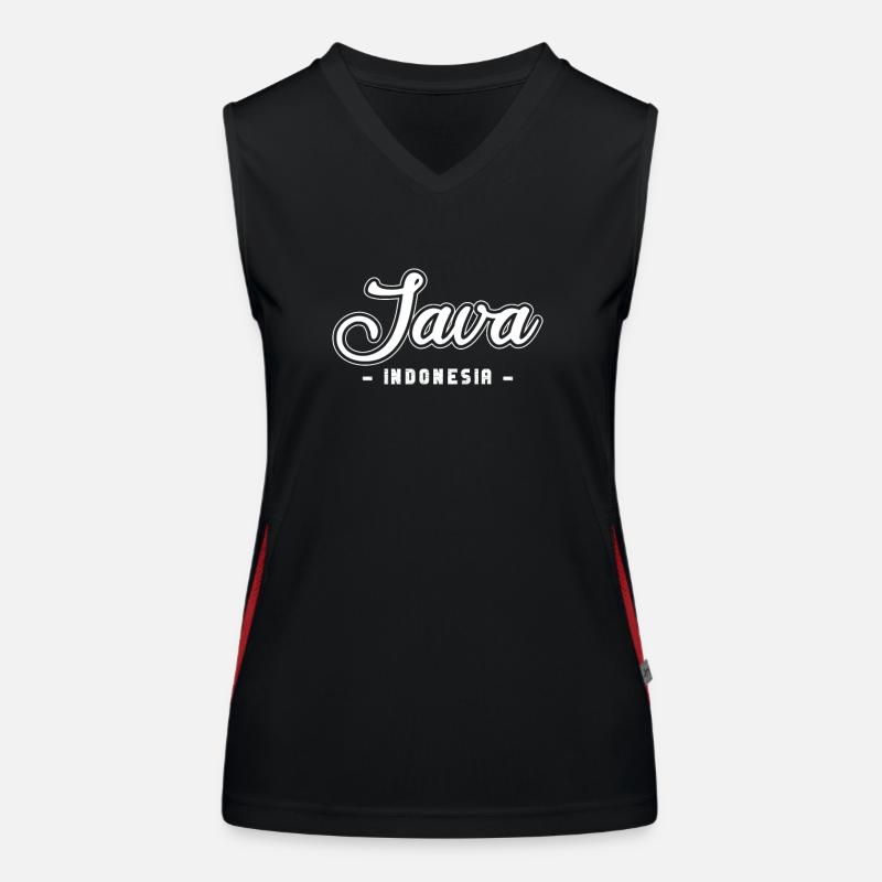 Vintage Urlaub Reise Java Indonesien Asien Funktionelles Kontrast-Tank Top für Frauen
