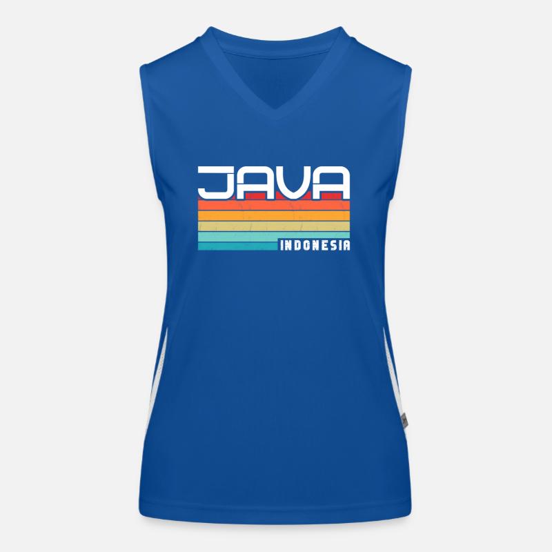 Vintage Urlaub Reise Java Indonesien Asien Funktionelles Kontrast-Tank Top für Frauen
