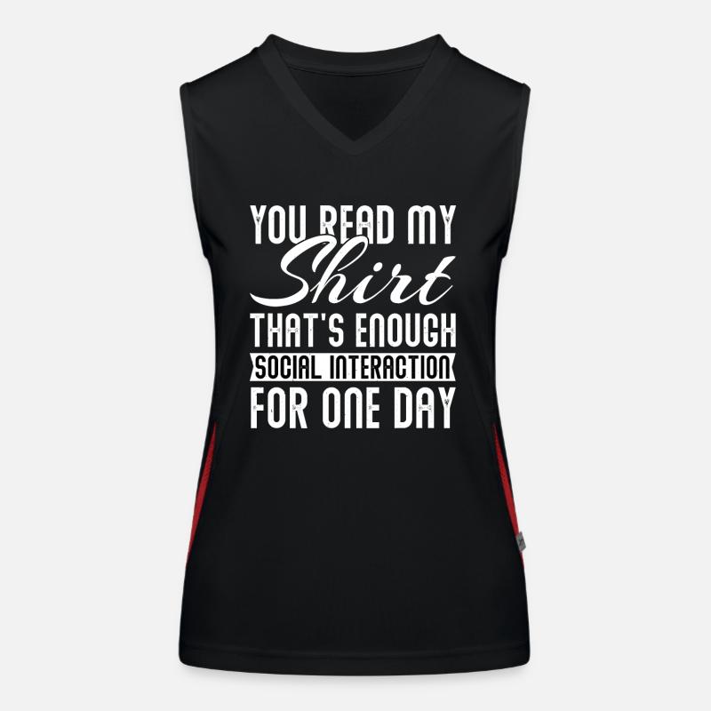 Introvertiert Sarkasmus Introvertierter Schüchtern Funktionelles Kontrast-Tank Top für Frauen