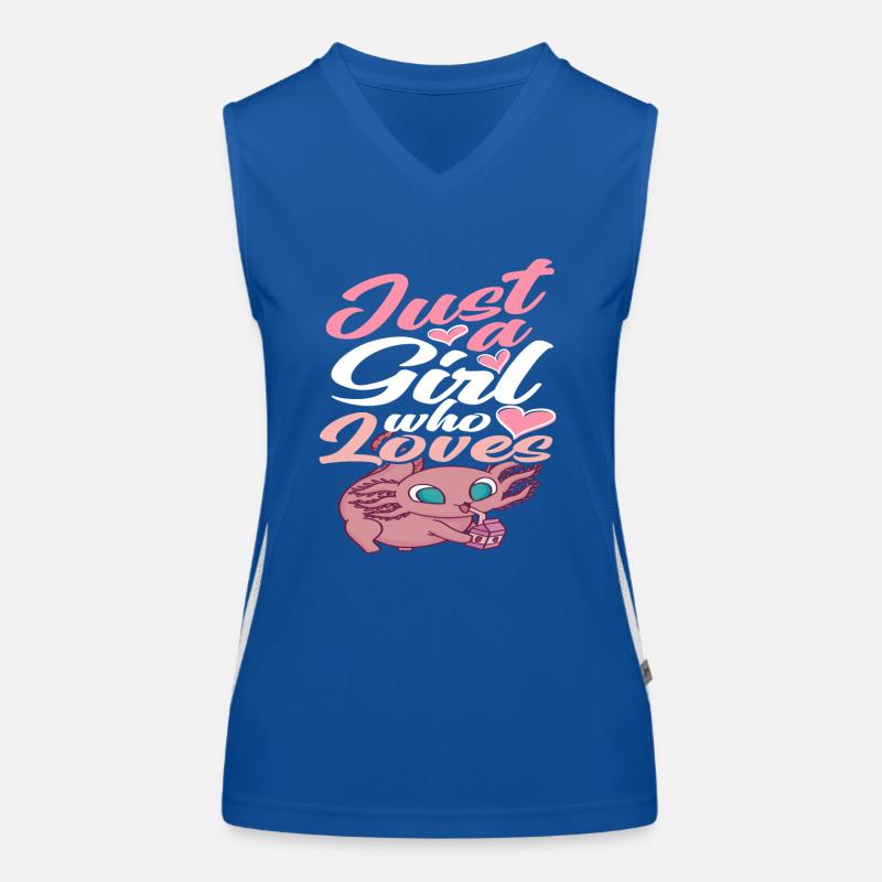 Axolotl Mädchen Funktionelles Kontrast-Tank Top für Frauen